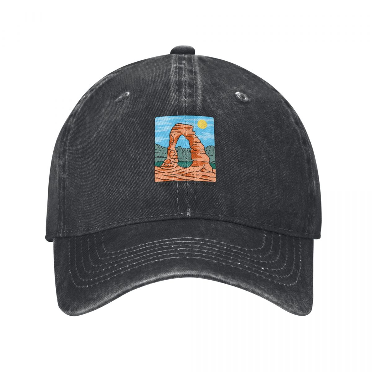 Outdoor Adventure Hat - Topi Bisbol Petualangan Taman Nasional Arches,