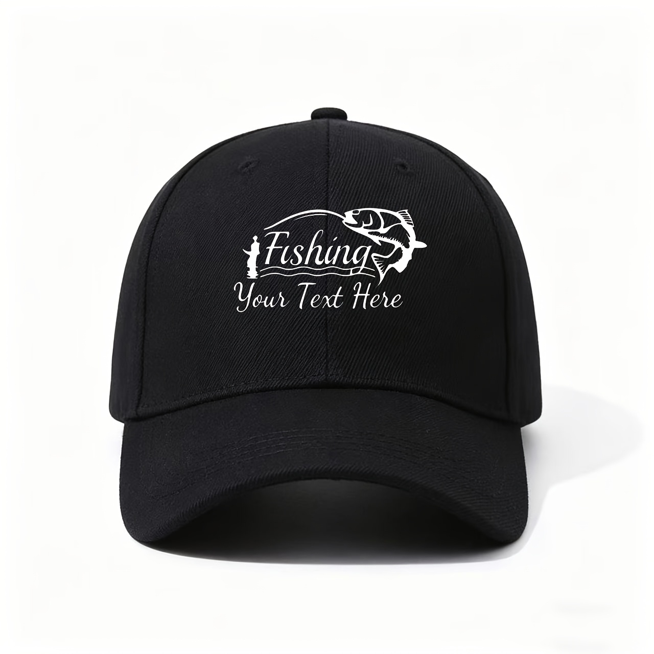 Outdoor Adventure Vacations - Topi Bisbol Bertema Memancing, Dilengkapi Slogan