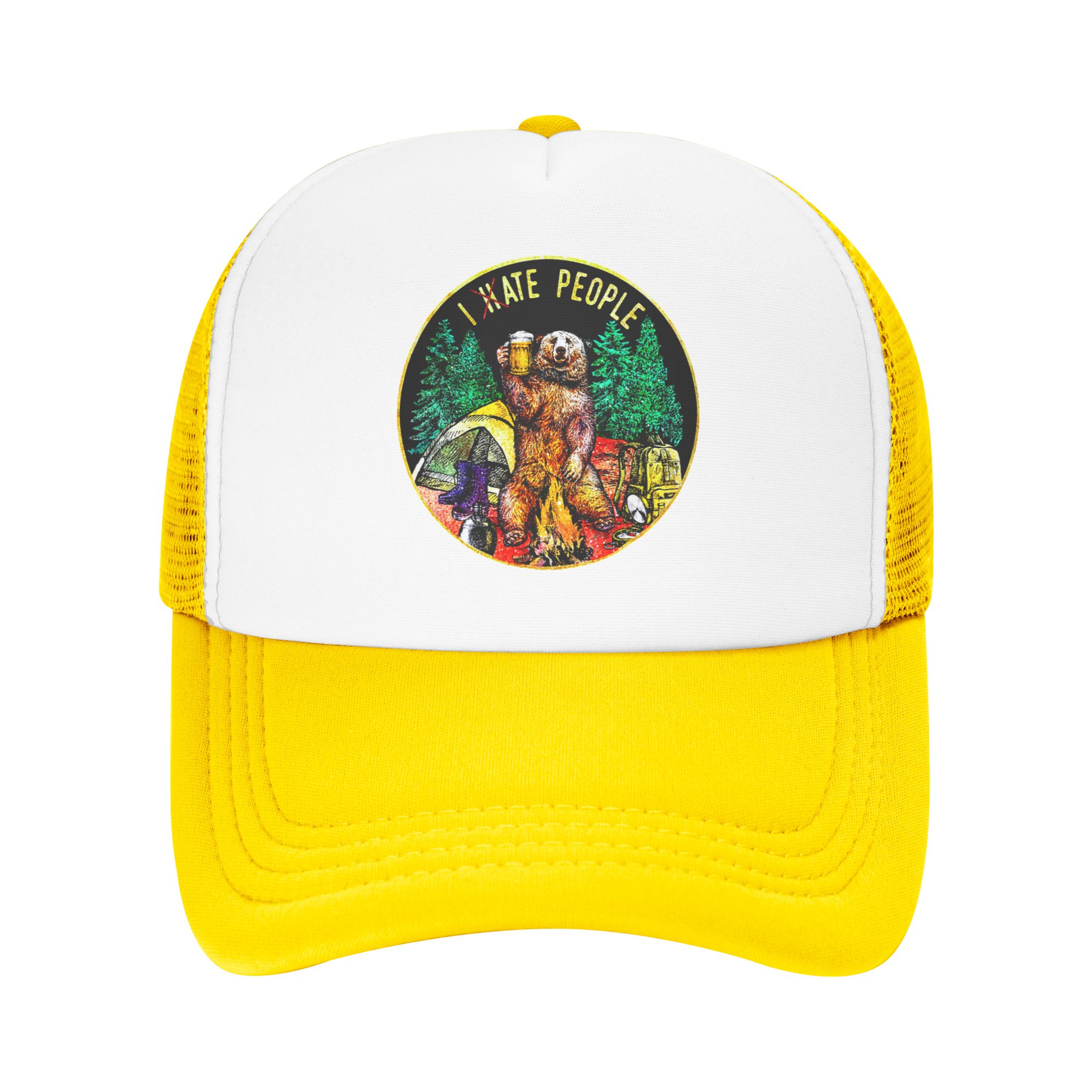 Outdoor Adventure Hat - Topi Bisbol I Hate People Bear
