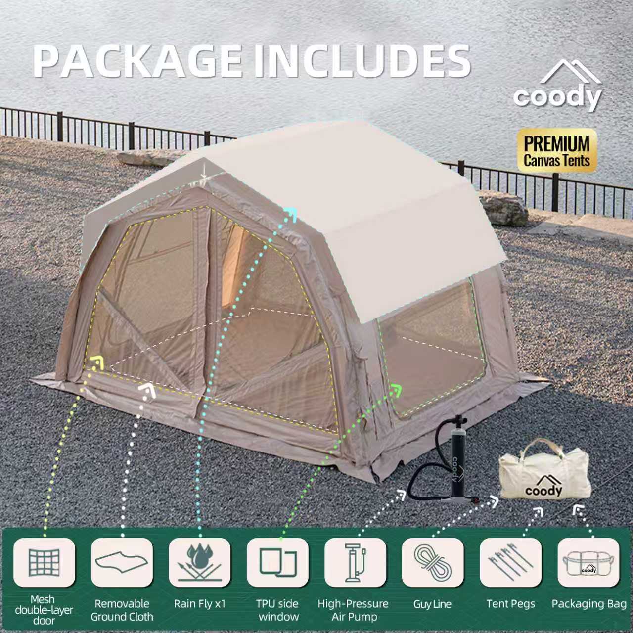 Tenda Kemping Tiup 10.0 Pro Ai - Outdoor Adventure U Of U ulasan dan harga